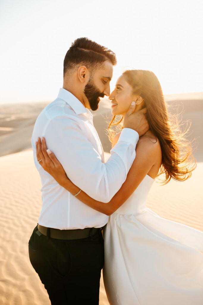 intimate sand dunes engagement session