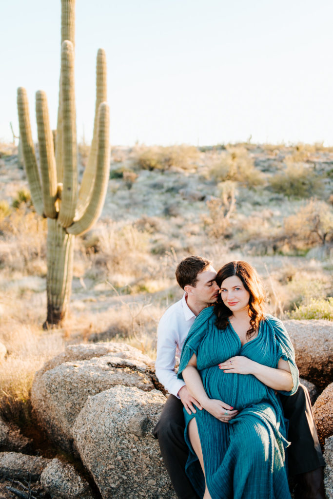 Scottsdale desert maternity session