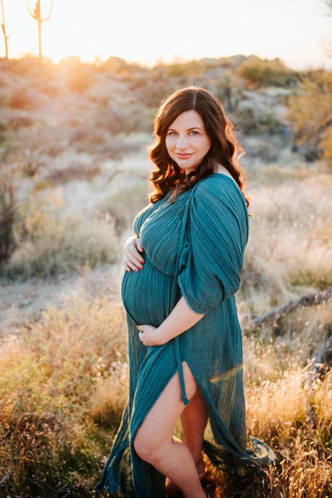 Scottsdale desert maternity session