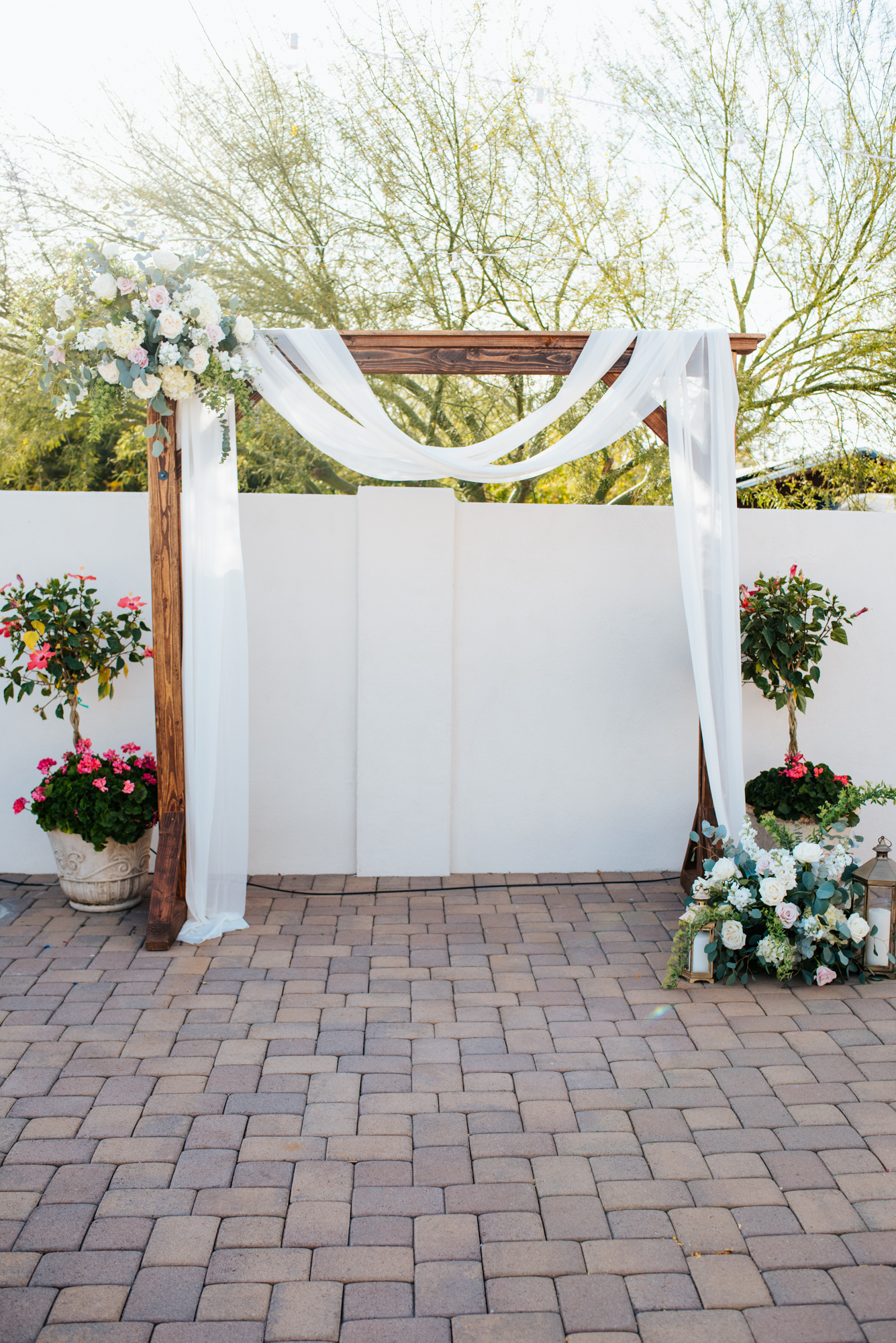 Backyard Phoenix Wedding Arch