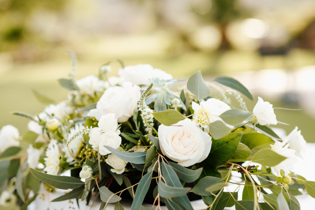 sage and white wedding bouquet