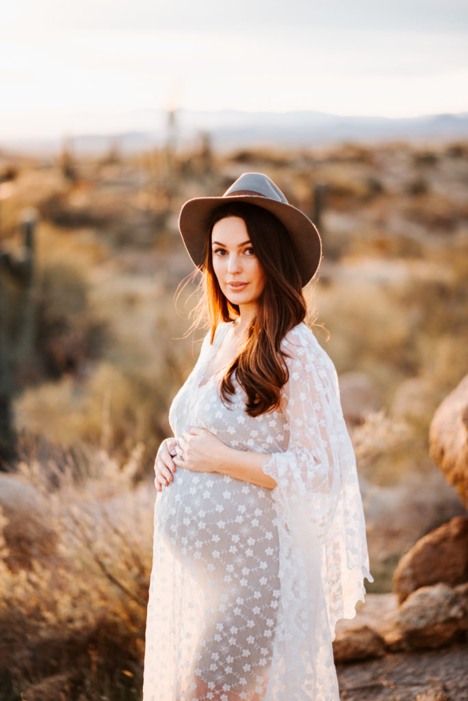 Boho Arizona Maternity Session
