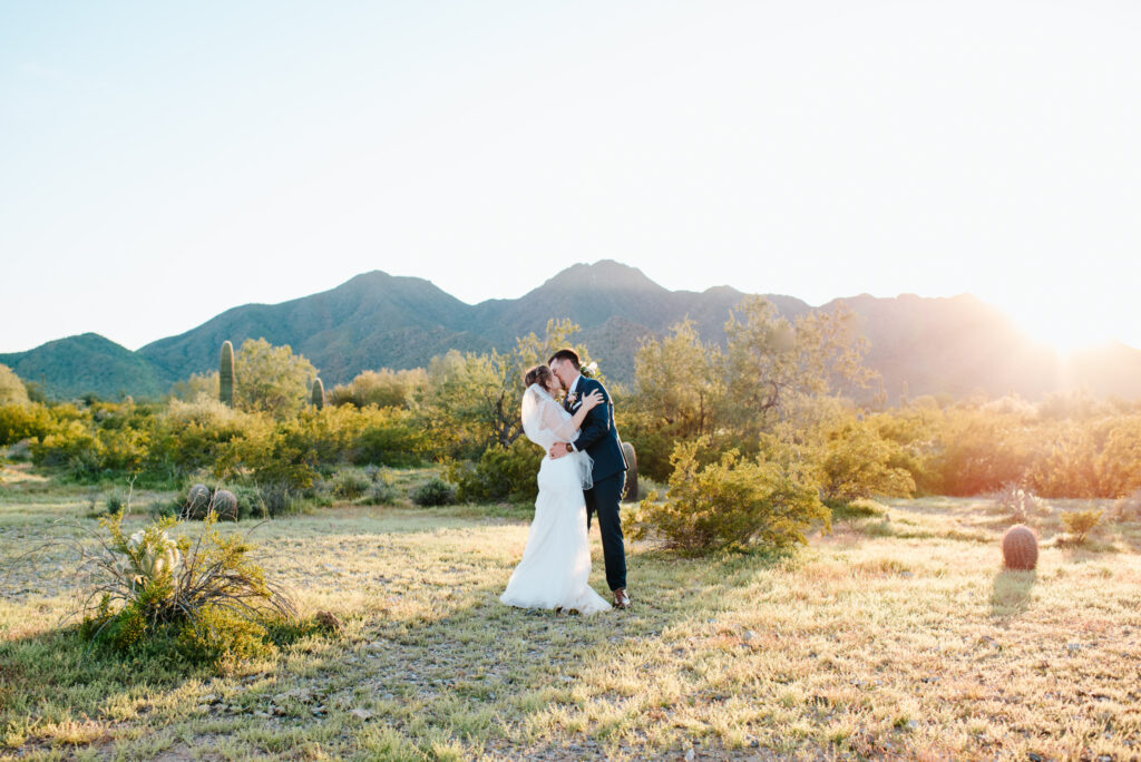 Scheduling time for couple's photos at sunset is a must for your wedding timeline!