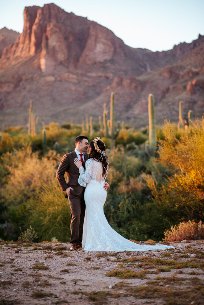 Desert Superstition Mountains Wedding