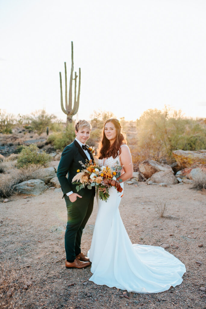 Arizona Wedding Couple at the Paseo
